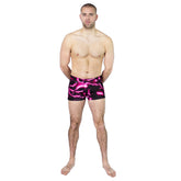 Men's Printed Shorts - Pink Lightning